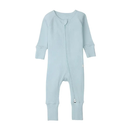 Loulou Lollipop Waffle Sleeper - Seaglass-BA1001U.SGL 4-Pumpkin Pie Kids Canada
