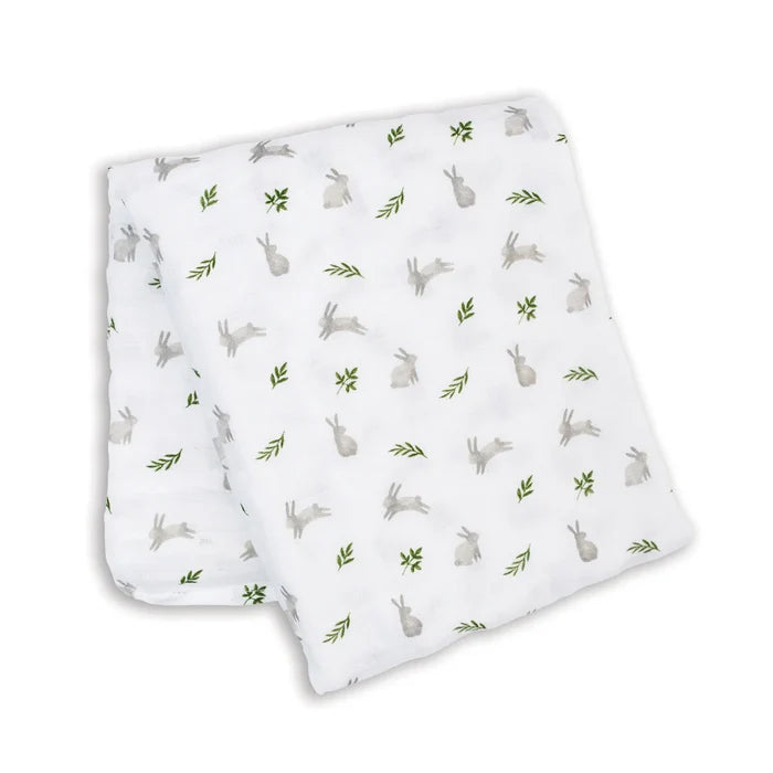 Lulujo Cotton Muslin Blanket - Bunnies-LJ482-Pumpkin Pie Kids Canada