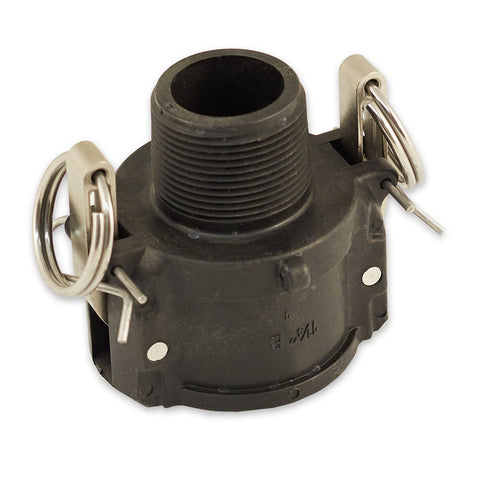 M123 Female 1 1/4" Camlock with Male Threads
