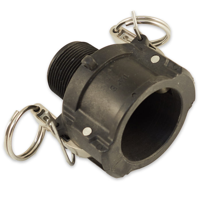 M123 Female 1 1/4" Camlock with Male Threads