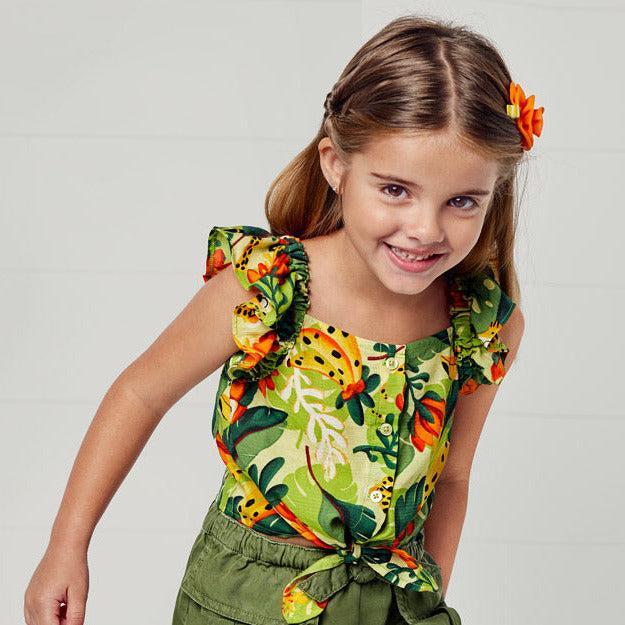 Mayoral Blouse - Green-3.131-036 2-Pumpkin Pie Kids Canada