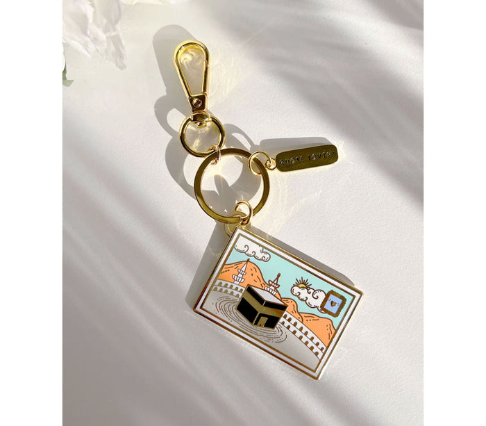 Mecca Postcard keyring QUOTE LOVIN'