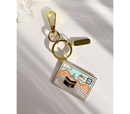 Mecca Postcard keyring QUOTE LOVIN'