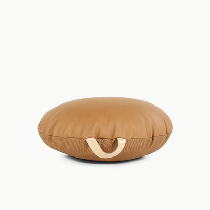 Camel / Circle@Hanging tab detail on the Camel Mini Circle Floor Cushion