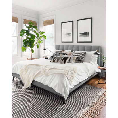 Newton Area Rug - Charcoal and Ivory