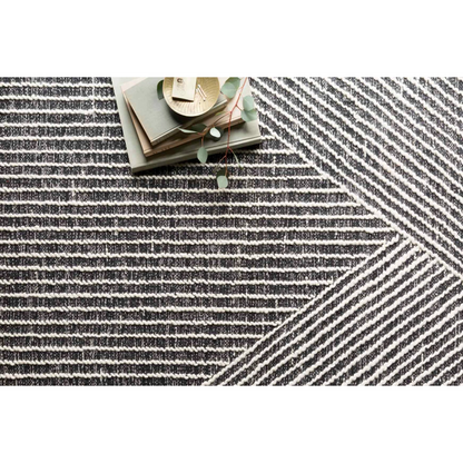 Newton Area Rug - Charcoal and Ivory