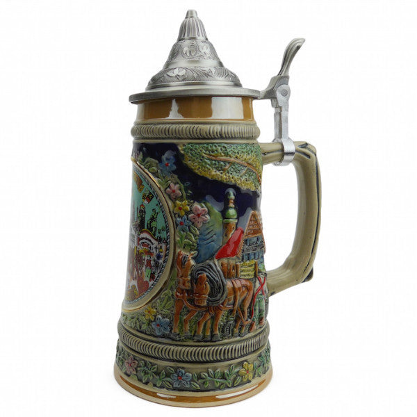 Oktoberfest Beer Stein with Lid - ScandinavianGiftOutlet