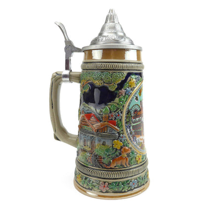 Oktoberfest Beer Stein with Lid - ScandinavianGiftOutlet
