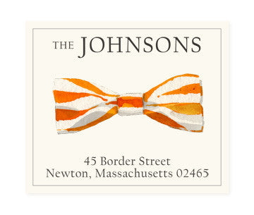 Orange Stripes - Return Address Labels