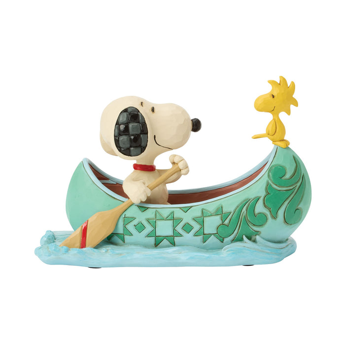 Peanuts by Jim Shore | Snoopy and Woodstock in Canoe | Figurine