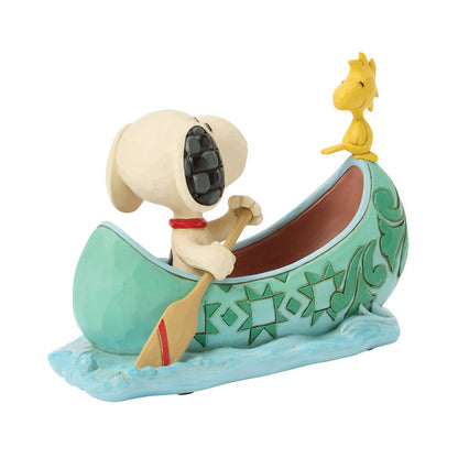 Peanuts by Jim Shore | Snoopy and Woodstock in Canoe | Figurine