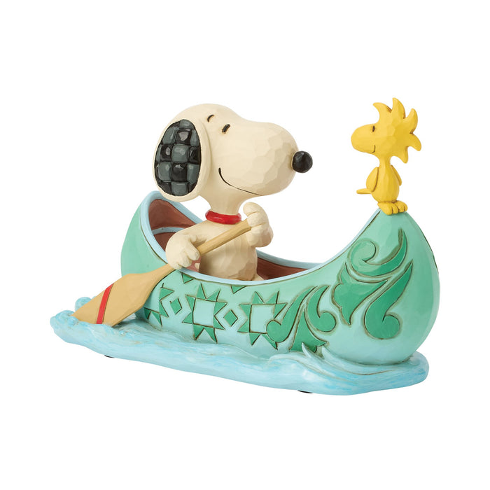 Peanuts by Jim Shore | Snoopy and Woodstock in Canoe | Figurine