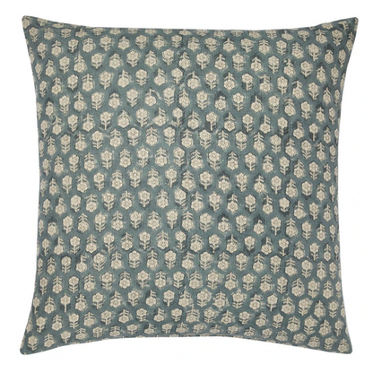 Peter Blockprint Cushion - Teal