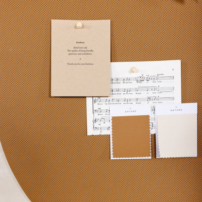 Camel@Close-up of pinboard showing premium materials and clean design