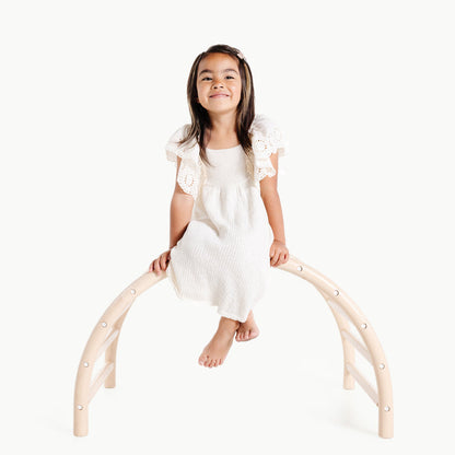 Beech (on sale)@Little kid sitting on the Play Gym
