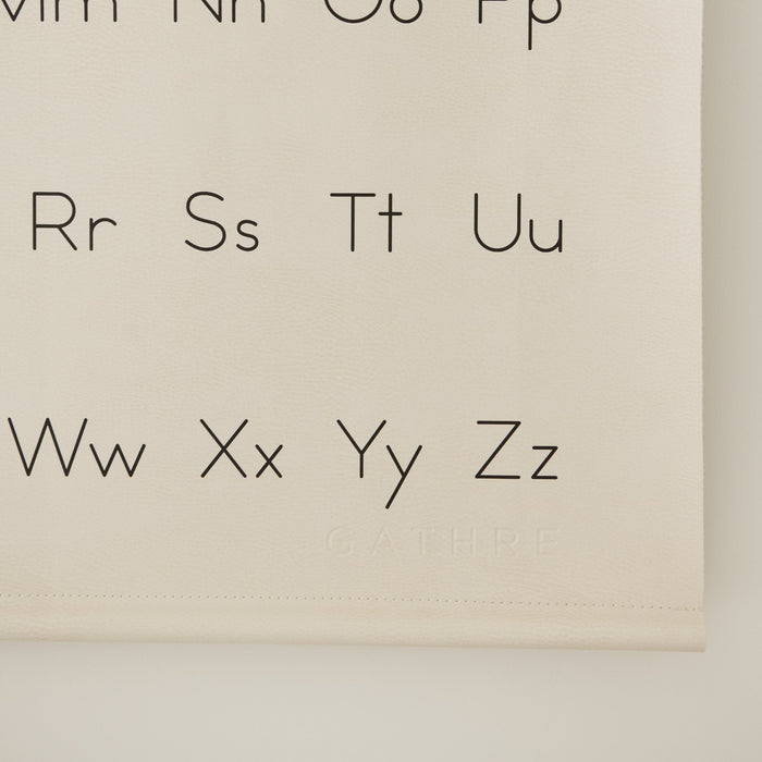 Alphabet@Close up photo of the corner of the Alphabet Poster