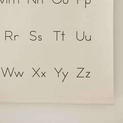 Alphabet@Close up photo of the corner of the Alphabet Poster