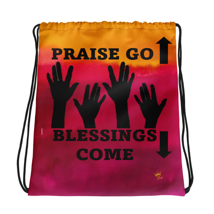 Praises Go Up Drawstring bag