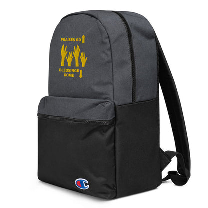 Praises Up Embroidered Champion Backpack