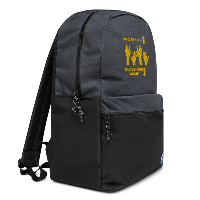 Praises Up Embroidered Champion Backpack