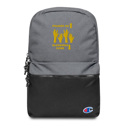 Praises Up Embroidered Champion Backpack