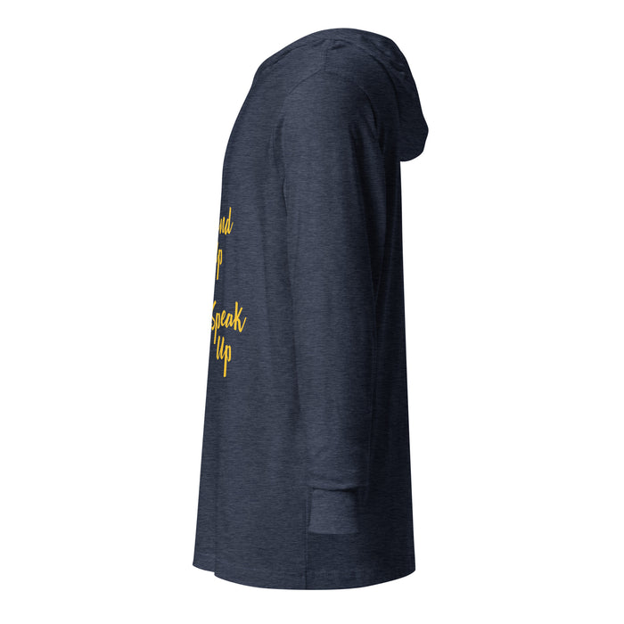 Pray Up-Stand Up-Speak Up Hooded long-sleeve tee