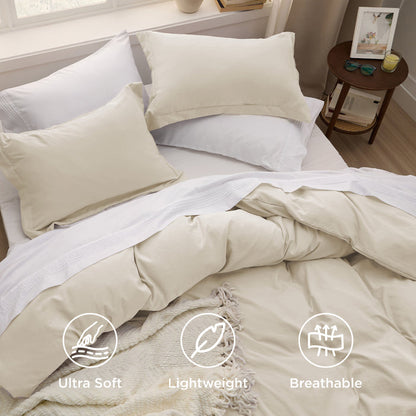 Prewashed Cotton-Like Microfiber Duvet Cover