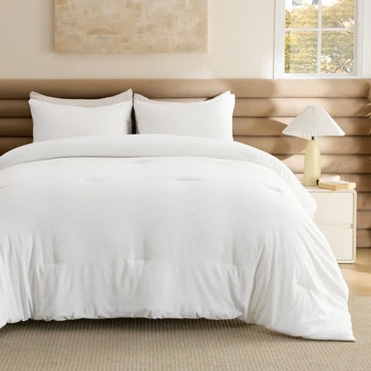Prewashed Plain Comforter Set