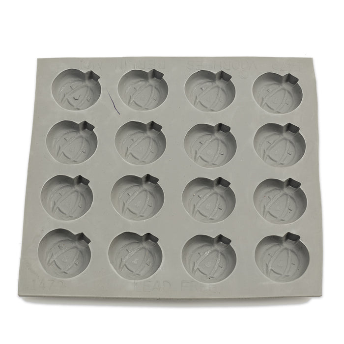 Pumpkin Rubber Candy Mold (16 Cavity)