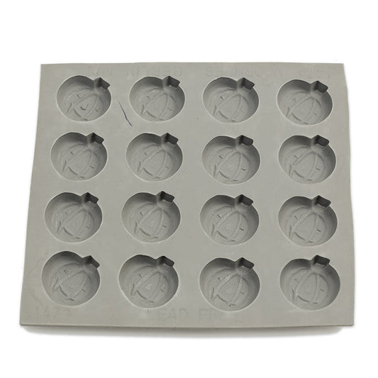 Pumpkin Rubber Candy Mold (16 Cavity)