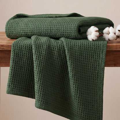 Pure Cotton Basket Weave Blanket