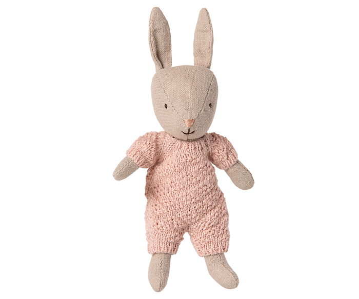 Rabbit, Micro - Sand - Rose knitted suit