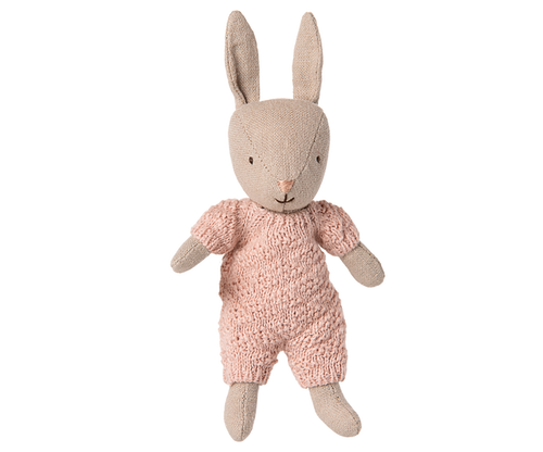 Rabbit, Micro - Sand - Rose knitted suit