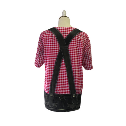 Realistic Costume Youth Lederhosen Faux Shirt