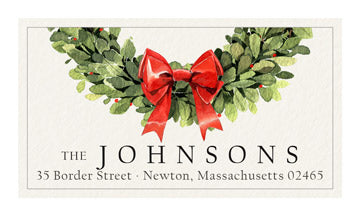 Red Bow Wreath