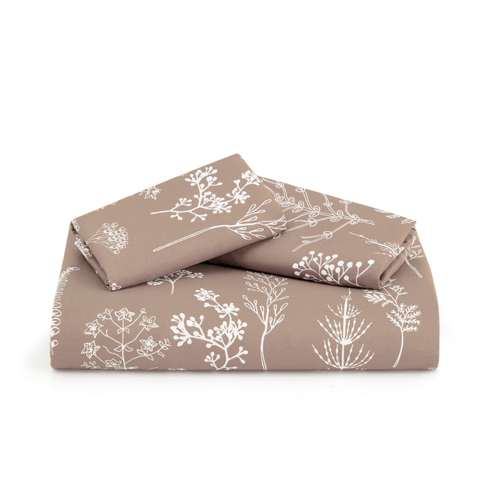 Reversible Floral Print Duvet Cover Set