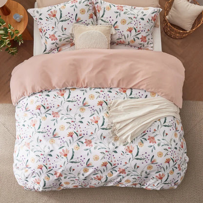 Reversible Pale Duvet Cover Set