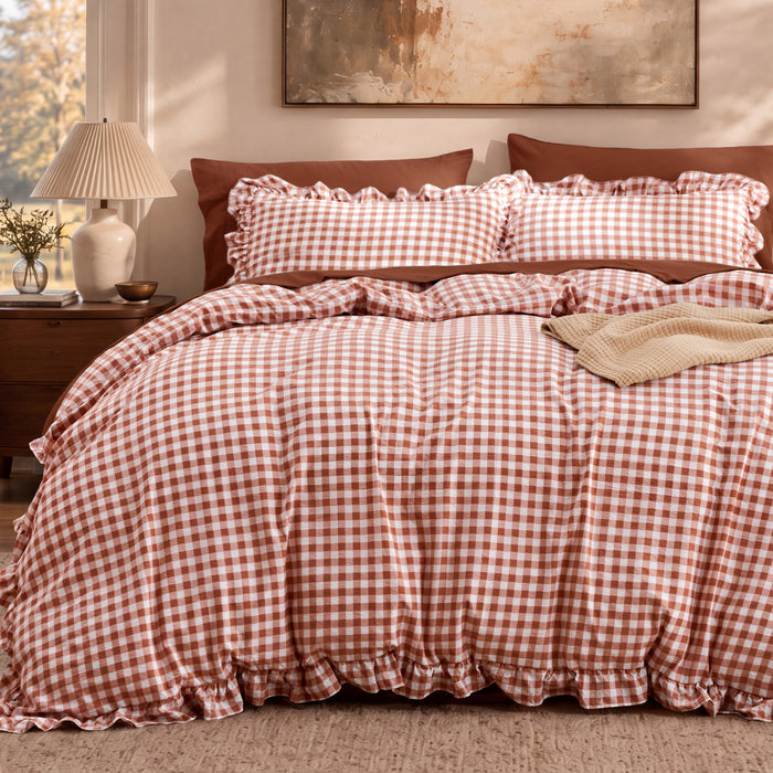 Terracotta Gingham / Queen