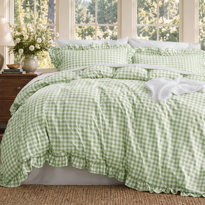 Sage Green Gingham / Queen