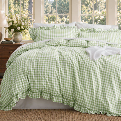 Sage Green Gingham / Queen