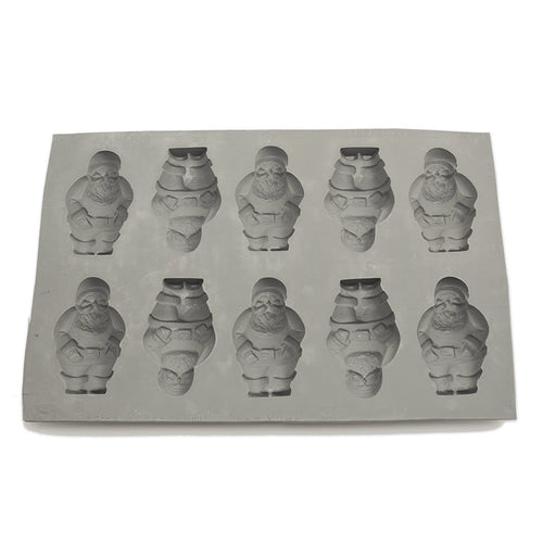 Santa Claus Rubber Candy Mold (10 Cavity)