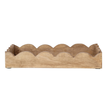 Scallop Wood Tray