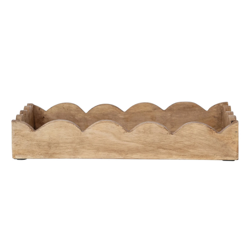 Scallop Wood Tray