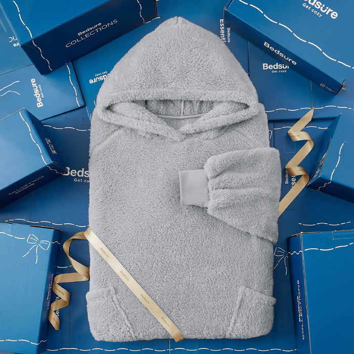 GentleSoft™ Shaggy Sherpa Blanket Hoodie