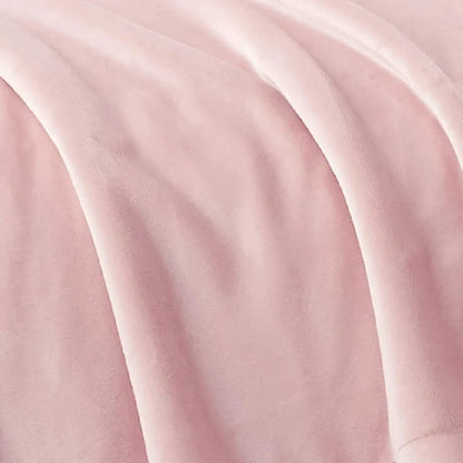 Light pink GentleSoft Sherpa Fleece Blanket texture and soft plush material.