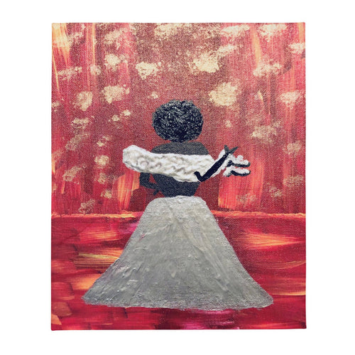 Silver Dress Throw Blanket