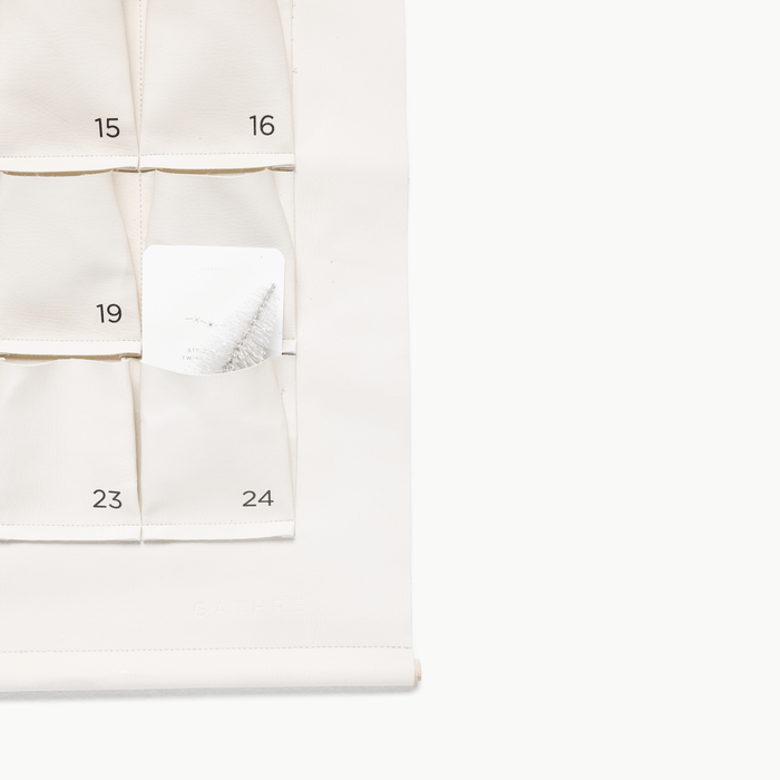 Ivory (on sale)@Gathre deboss on the Small Ivory Advent Calendar