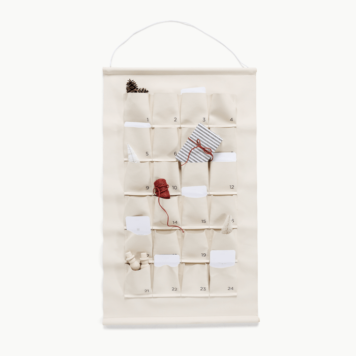 Ivory (on sale)@Small Ivory Advent filled with cards and gifts