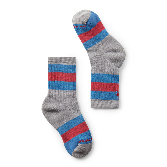 Smartwool Hike Full Cushion Striped Crew Socks - Light Grey-SW0016900391 S-Pumpkin Pie Kids Canada
