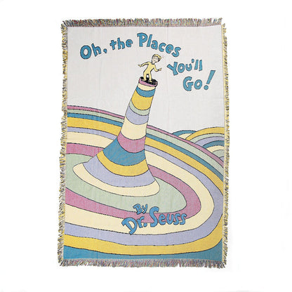 Snowpinions | Oh The Places Book Blanket | Blanket